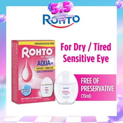 ROHTO EYE DROPS - Eye Drops Preservatives-Free Aqua 13ml