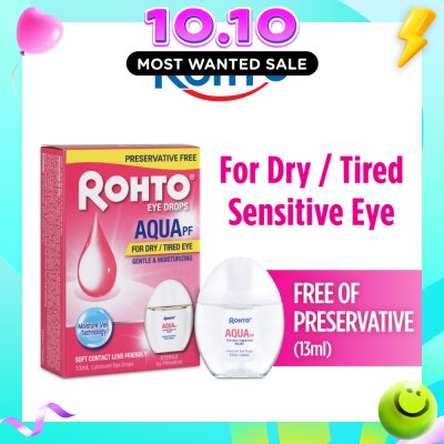 ROHTO EYE DROPS Eye Drops Preservatives Free Aqua 13ml image