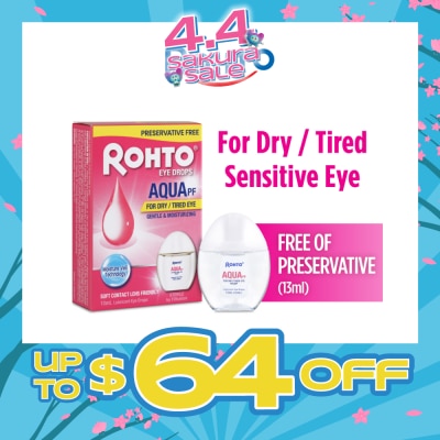 ROHTO EYE DROPS - Eye Drops Preservatives-Free Aqua 13ml