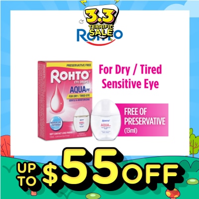 ROHTO EYE DROPS Eye Drops Preservatives-Free Aqua 13ml