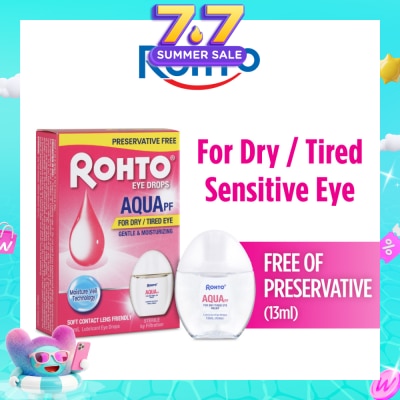 ROHTO EYE DROPS - Eye Drops Preservatives-Free Aqua 13ml
