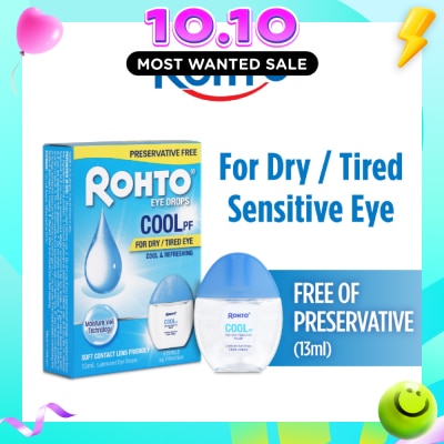 ROHTO EYE DROPS Eye Drops Preservatives Free Cool 13ml image