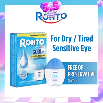ROHTO EYE DROPS - Eye Drops Preservatives-Free Cool 13ml