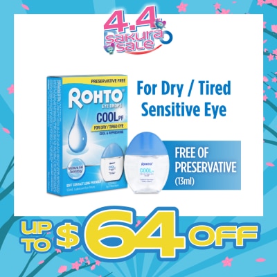 ROHTO EYE DROPS - Eye Drops Preservatives-Free Cool 13ml