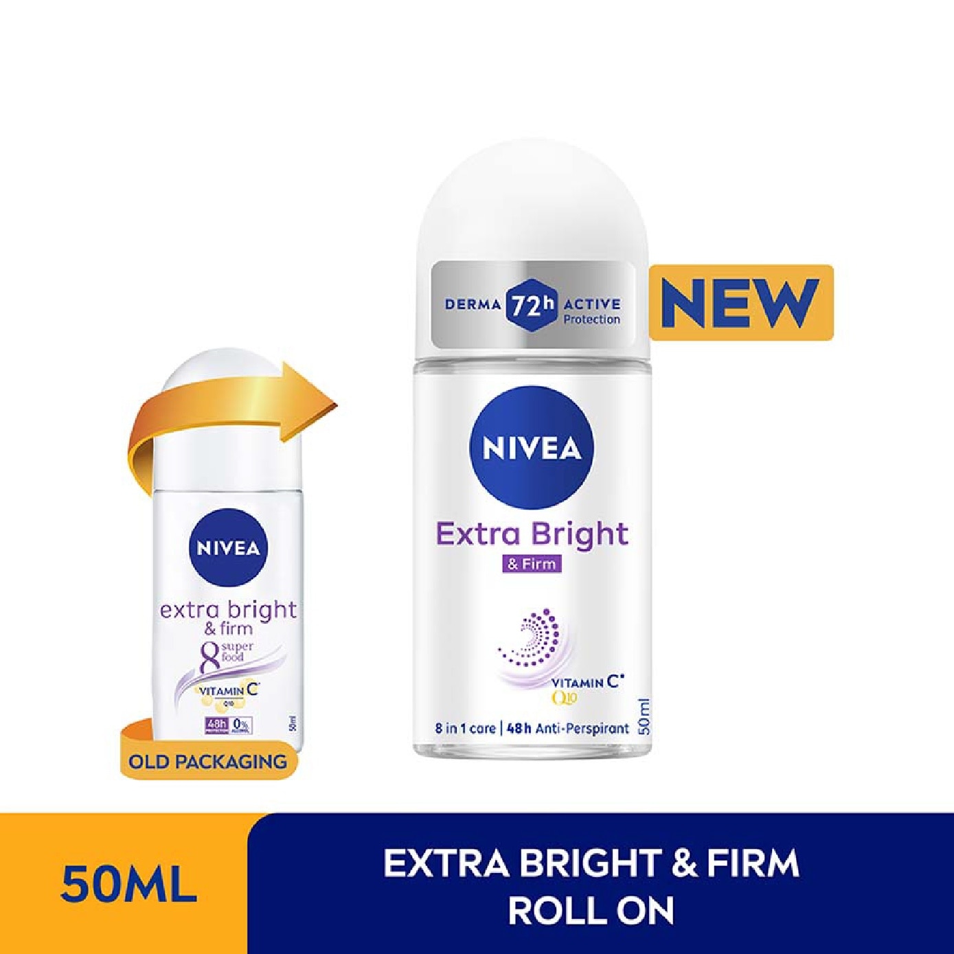 Deodorant Roll-on Extra White Firm Q10 50ml
