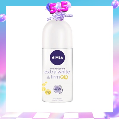 NIVEA - Deodorant Roll-on Extra White Firm Q10 50ml