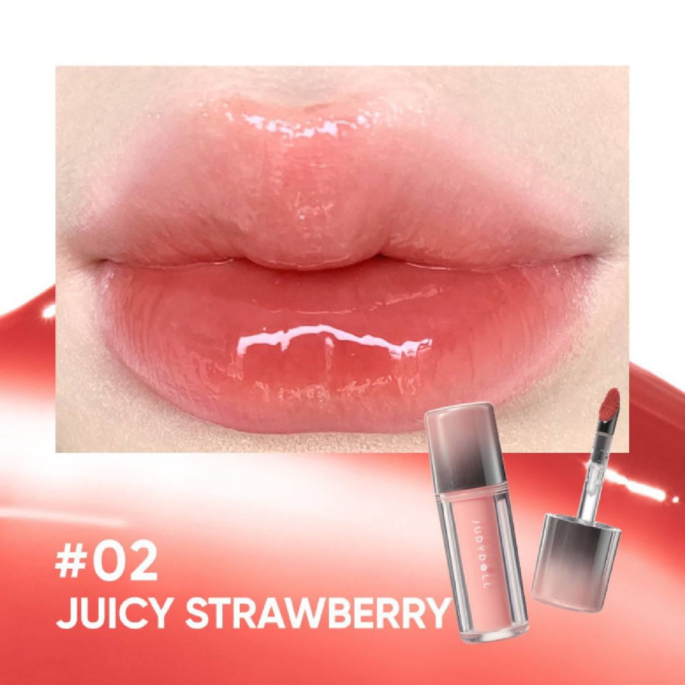 Dual Flash Watery Lip Gloss #02 Juicy Strawberry 2.4g