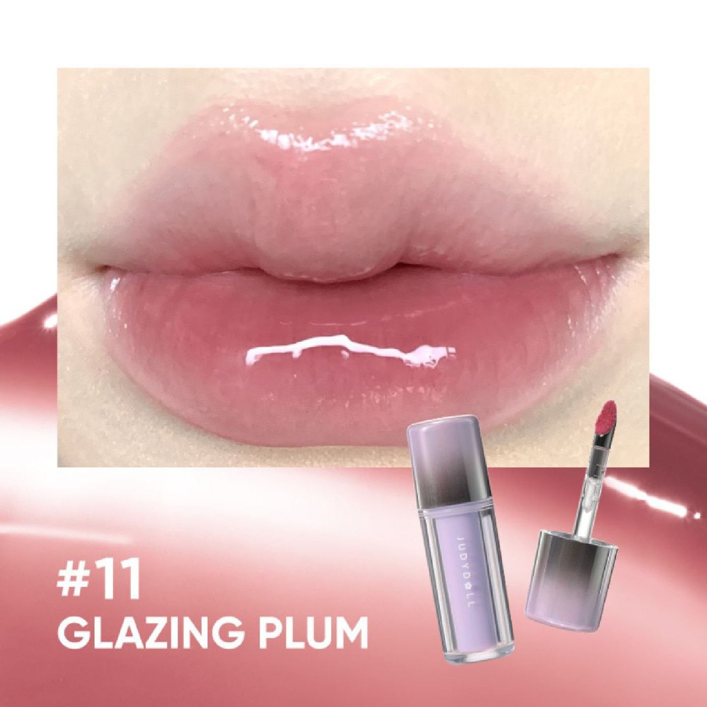 Dual Flash Watery Lip Gloss #11 Glazing Plum 2.4g