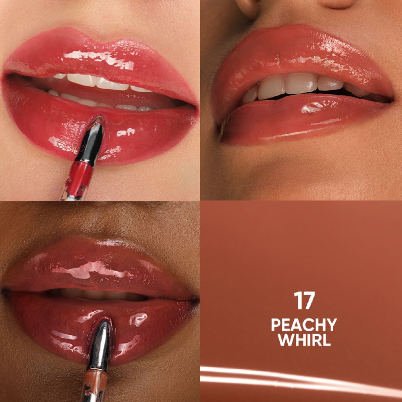 Dual Flash Watery Lip Gloss #17 Peachy Whirl 2.4g