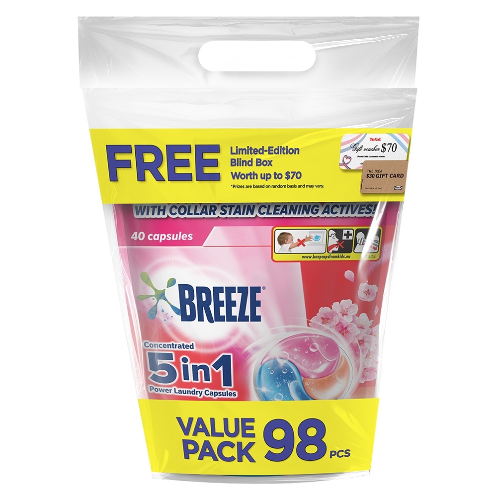 VALUE PACK 5 in 1 Sakura Laundry Capsules 98s