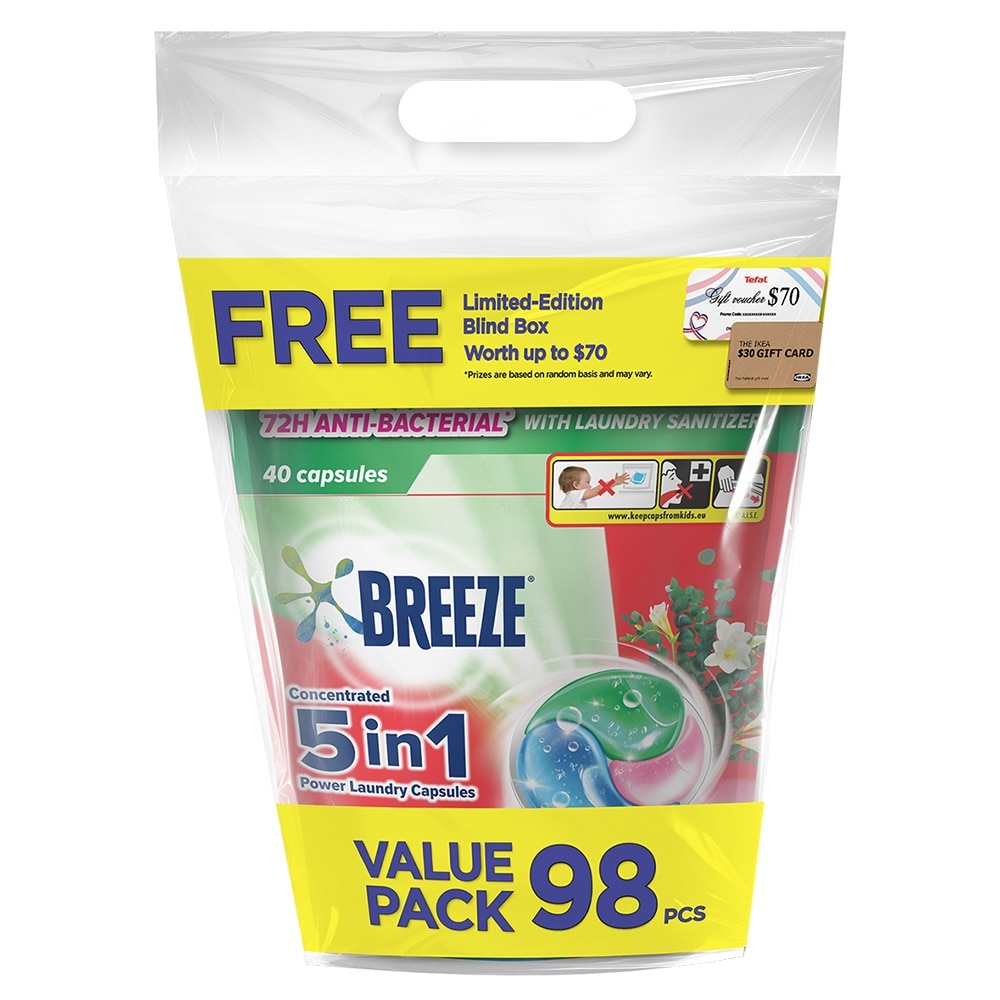 VALUE PACK 5 in 1 Eucalyptus Laundry Capsules 98s