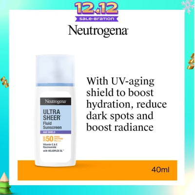 NEUTROGENA Ultra Sheer Fluid Sunscreen Age Shield SPF 50 PA++++ 40ml