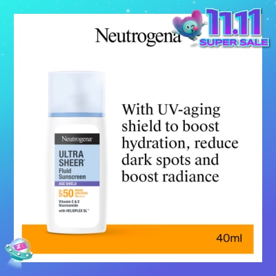 NEUTROGENA Ultra Sheer Fluid Sunscreen Age Shield SPF 50 PA++++ 40ml