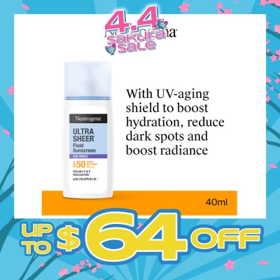 NEUTROGENA Ultra Sheer Fluid Sunscreen Age Shield SPF 50 PA++++ 40ml