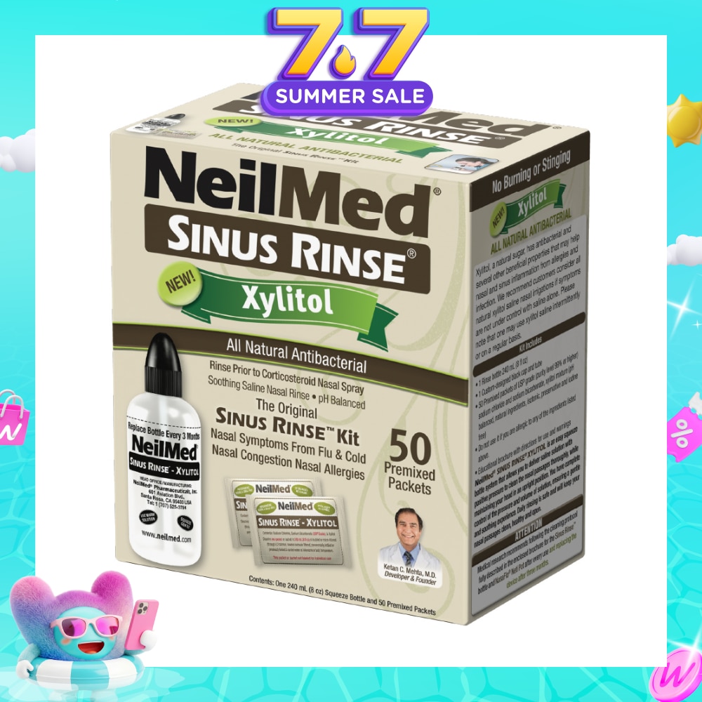 NEILMED Sinus Rinse Premixed Refill Packet With Xylitol 50s