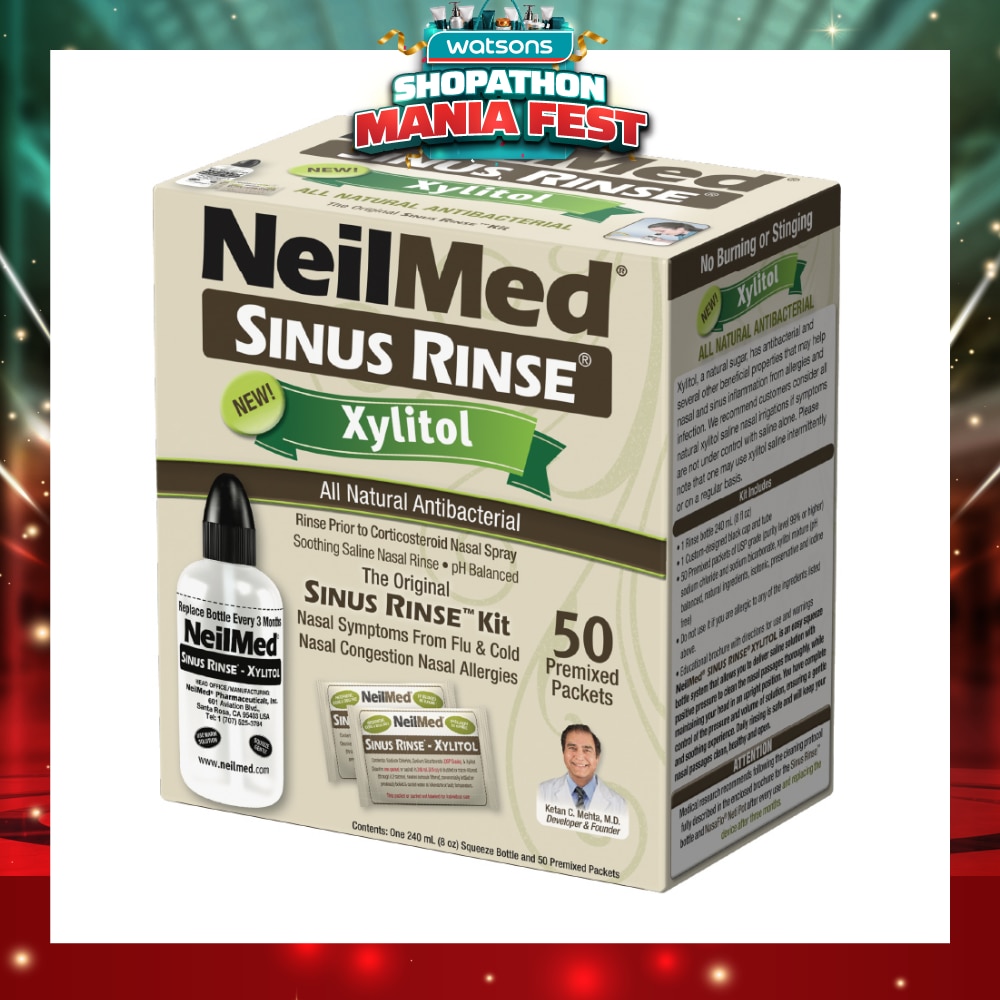 NEILMED Sinus Rinse Premixed Refill Packet With Xylitol 50s
