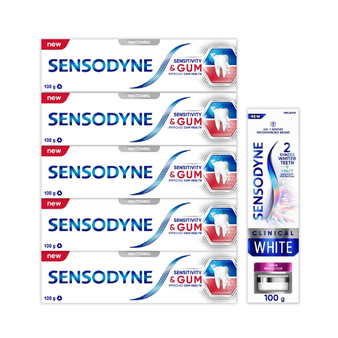 Dental Sensitivity Relief Toothpaste + Clinical White Toothpaste Bundle Set 1s