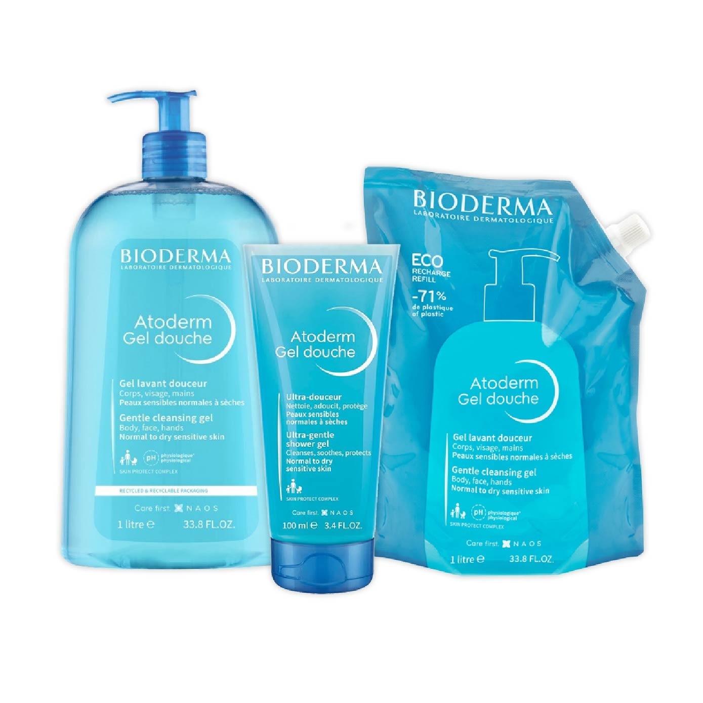 Atoderm Gel Douche Bundle Set 1s