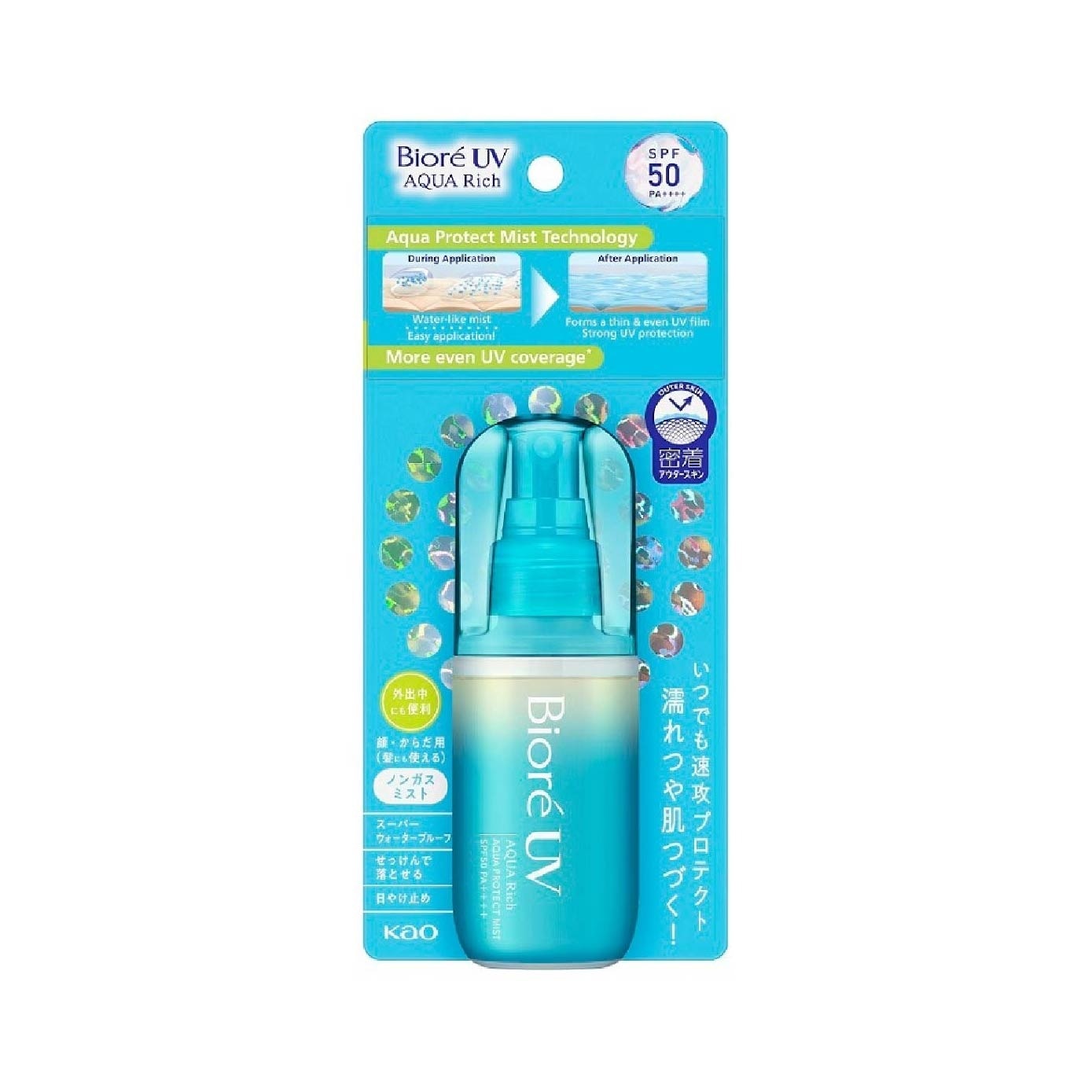 UV Aqua Rich Watery Gel Sunscreen + Protect Mist Sunscreen Bundle Set 1s