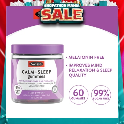 SWISSE - Ultiboost Calm + Sleep Gummies Raspberry Flavour 60s (Expiry: Feb`2027)