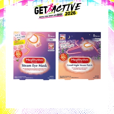 MEGRHYTHM - Steam Eye Mask Rose + Good Night Lavender Steam Patch Bundle Set 1s image