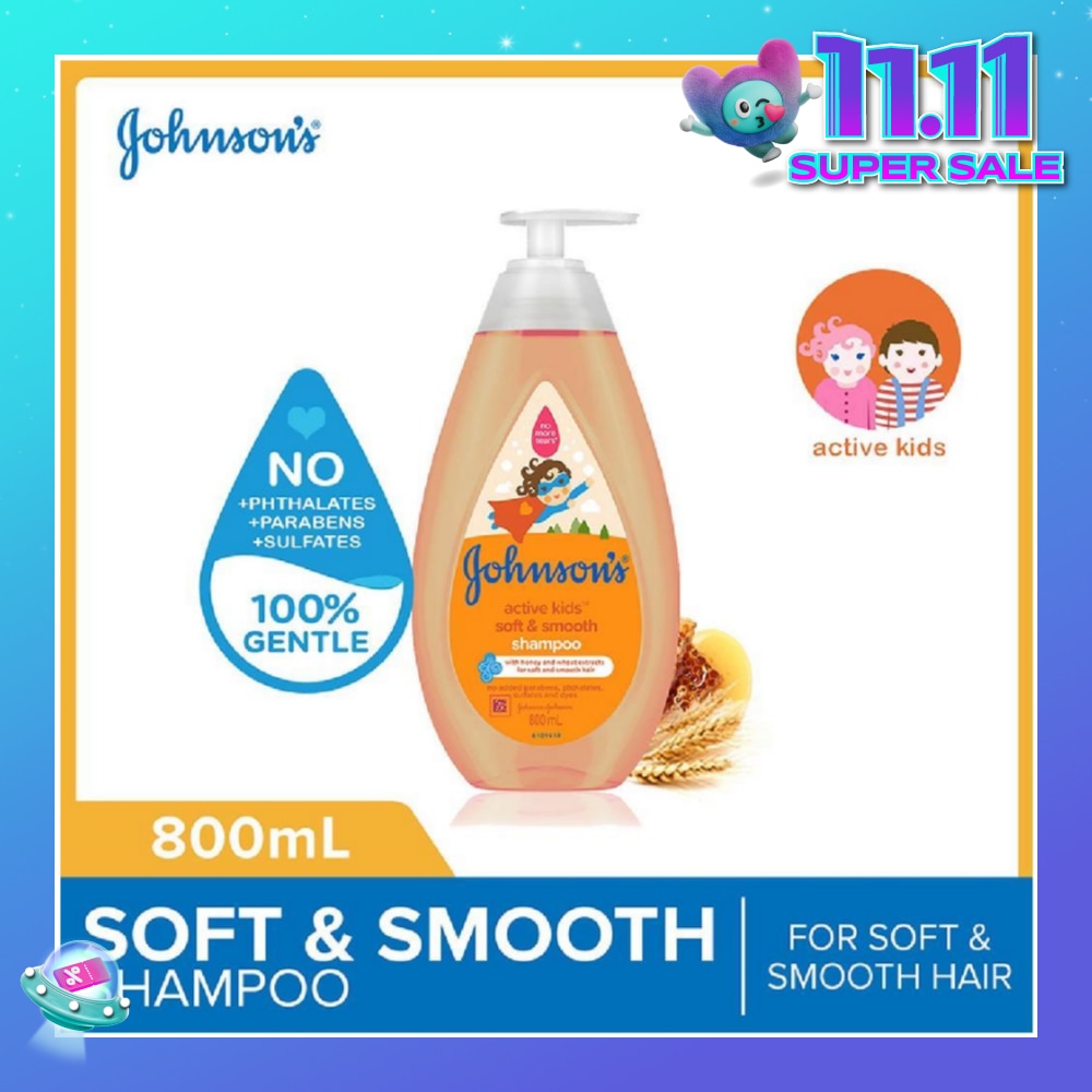 Baby Active Kids Soft And Smooth Shampoo For Soft And Smooth Hair (For Silky Smooth Hair) 800ml