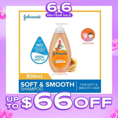 JOHNSON'S Baby - Baby Active Kids Soft And Smooth Shampoo For Soft And Smooth Hair (For Silky Smooth Hair) 800ml