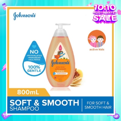 JOHNSON'S Baby Baby Active Kids Soft And Smooth Shampoo For Soft And Smooth Hair (For Silky Smooth Hair) 800ml