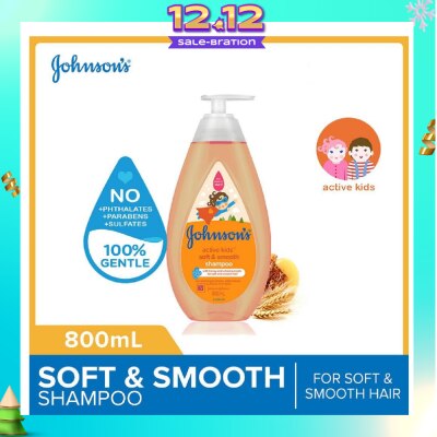 JOHNSON'S Baby Baby Active Kids Soft And Smooth Shampoo For Soft And Smooth Hair (For Silky Smooth Hair) 800ml