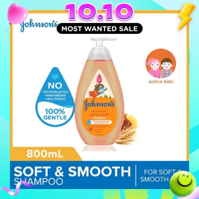 JOHNSON'S Baby Baby Active Kids Soft And Smooth Shampoo For Soft And Smooth Hair (For Silky Smooth Hair) 800ml image