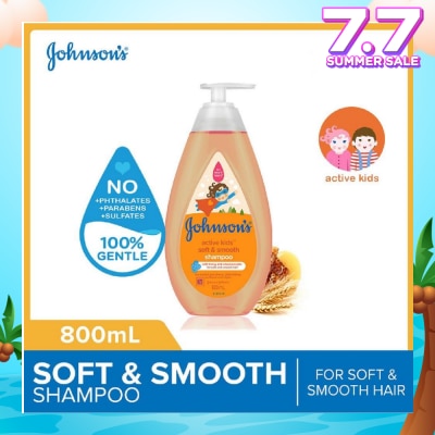 JOHNSON'S Baby Baby Active Kids Soft And Smooth Shampoo For Soft And Smooth Hair (For Silky Smooth Hair) 800ml