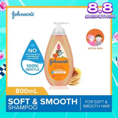 JOHNSON'S Baby Baby Active Kids Soft And Smooth Shampoo For Soft And Smooth Hair (For Silky Smooth Hair) 800ml