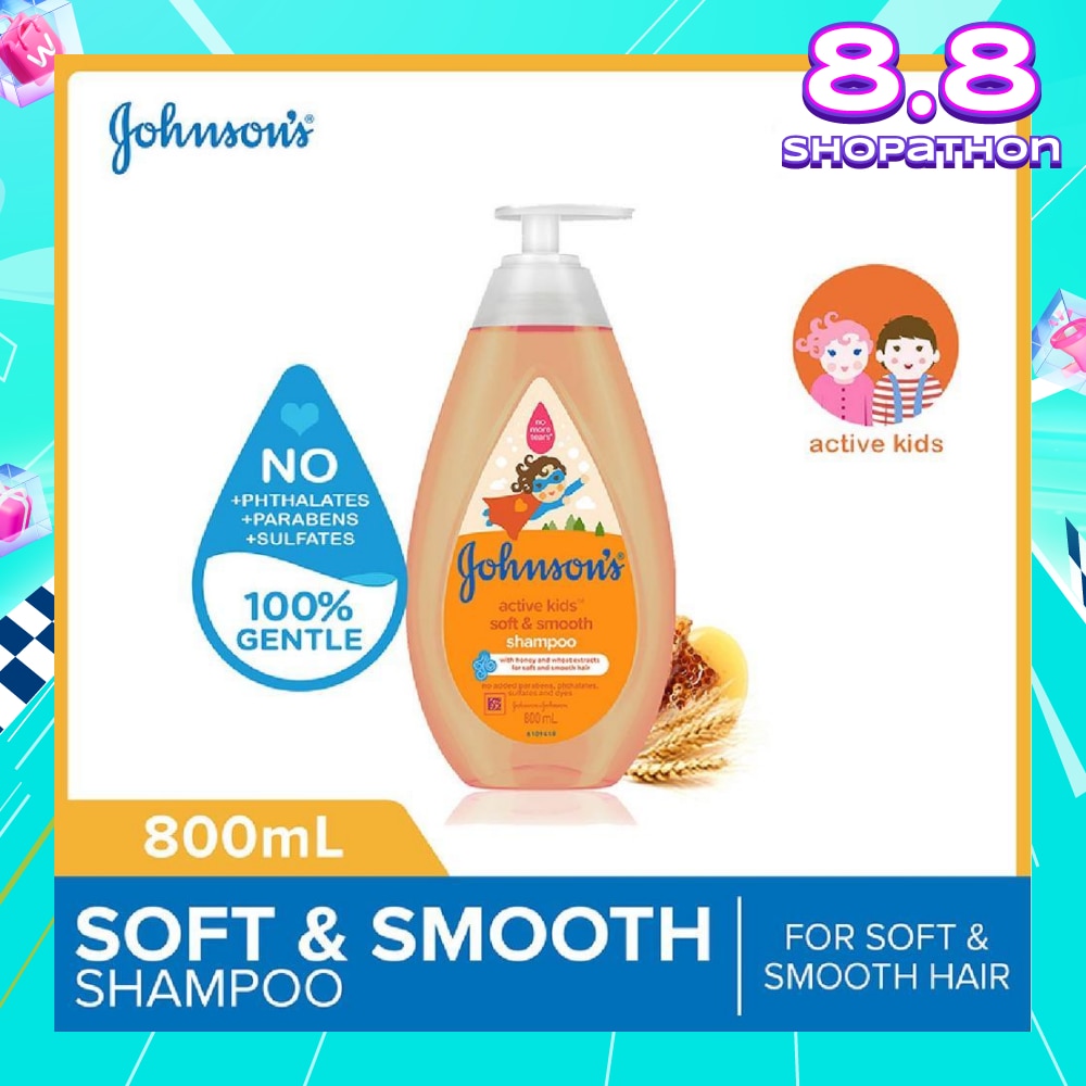 Baby Active Kids Soft And Smooth Shampoo For Soft And Smooth Hair (For Silky Smooth Hair) 800ml
