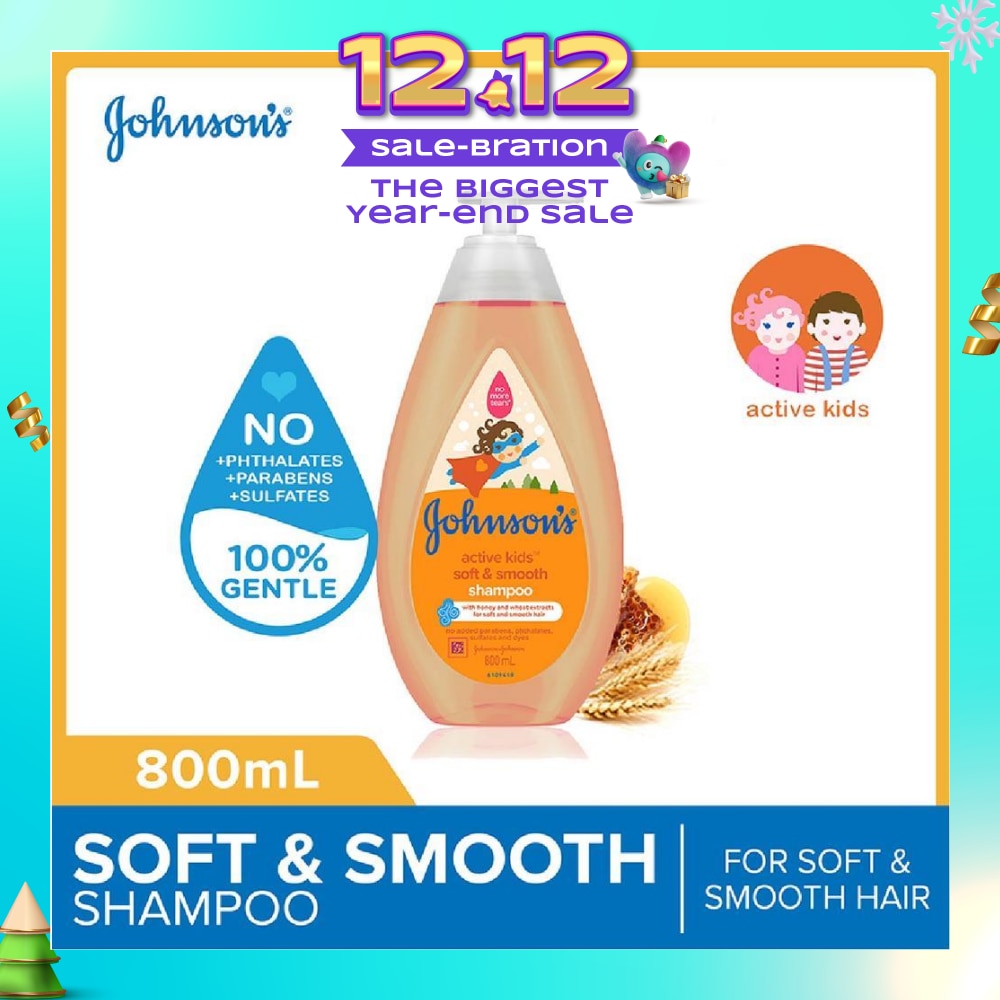Baby Active Kids Soft And Smooth Shampoo For Soft And Smooth Hair (For Silky Smooth Hair) 800ml