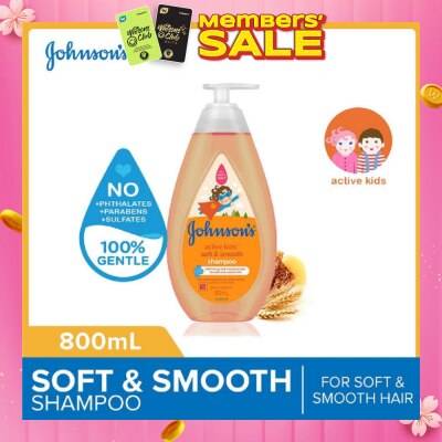 JOHNSON'S Baby Baby Active Kids Soft And Smooth Shampoo For Soft And Smooth Hair (For Silky Smooth Hair) 800ml