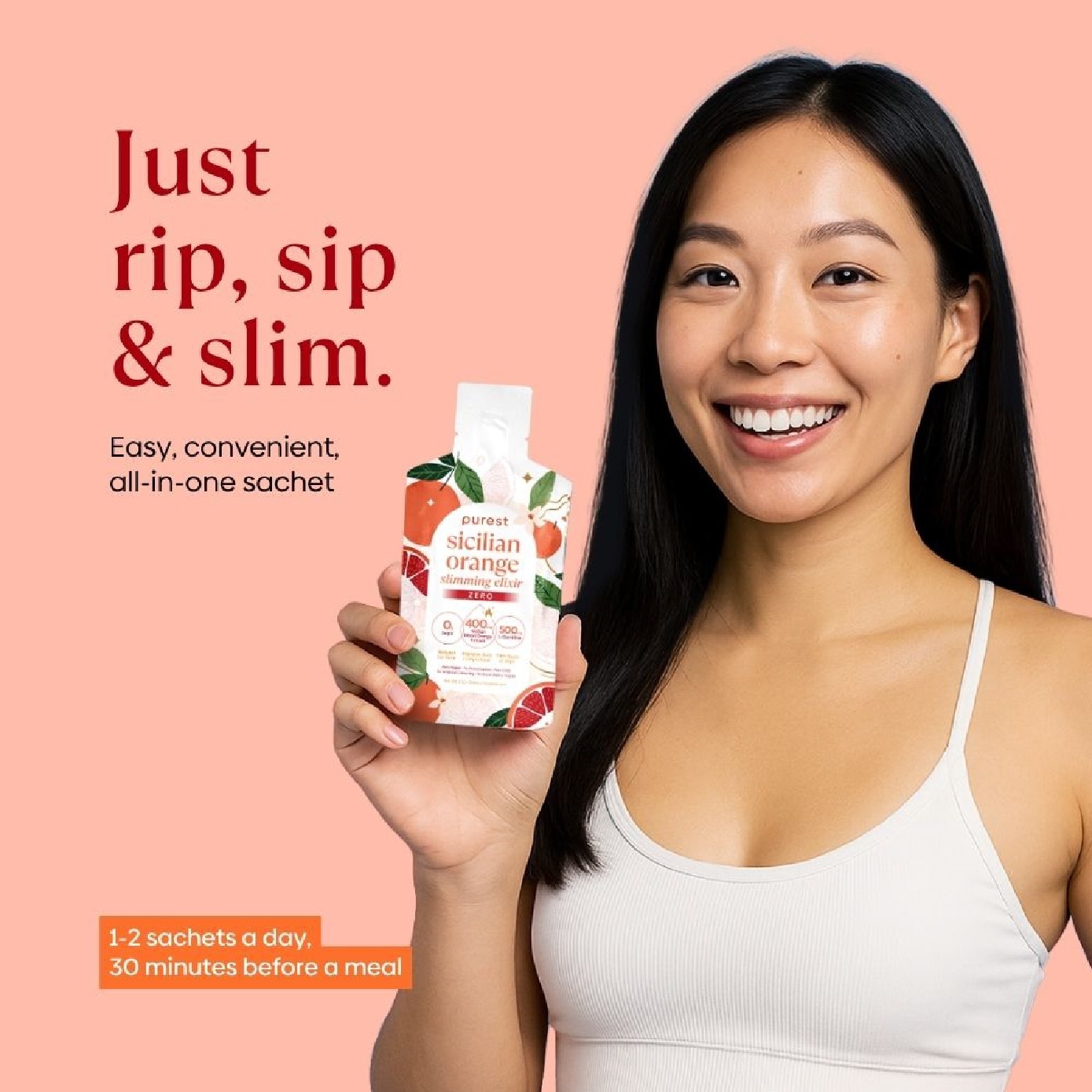 Sicilian Orange Slimming Elixir Zero Sachet for Weight Management 30g x 15s image