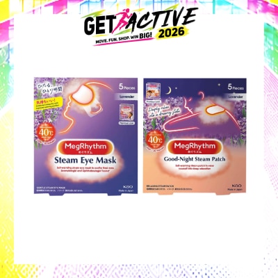 MEGRHYTHM - Steam Eye Mask Lavender + Good Night Lavender Steam Patch Bundle Set 1s image