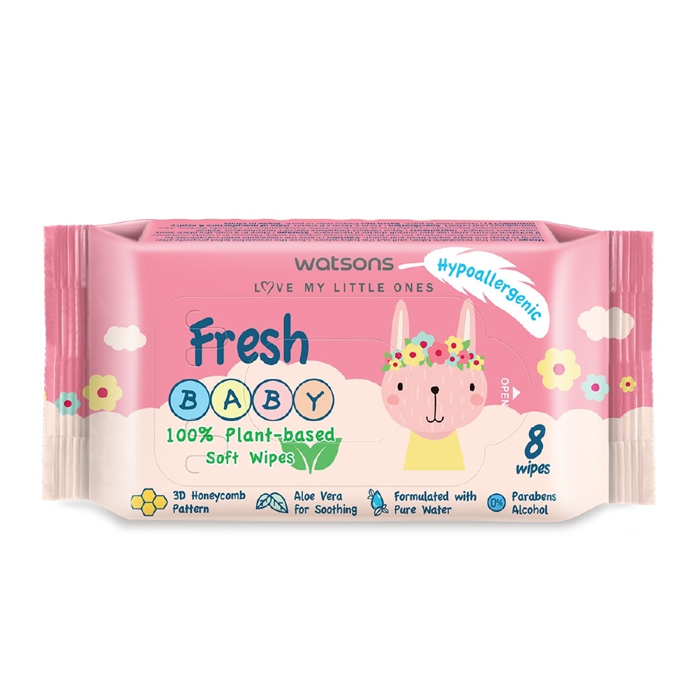 Super Mini Fresh Baby Wipes 8s x 6