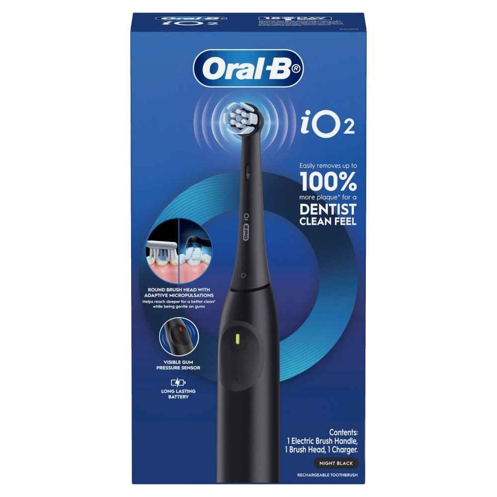 iO Series 2 Gentle Clean Sensitive Black Electric Toothbrush 1s