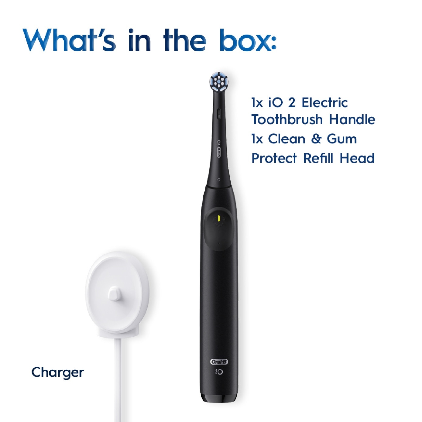 iO Series 2 Gentle Clean Sensitive Black Electric Toothbrush 1s
