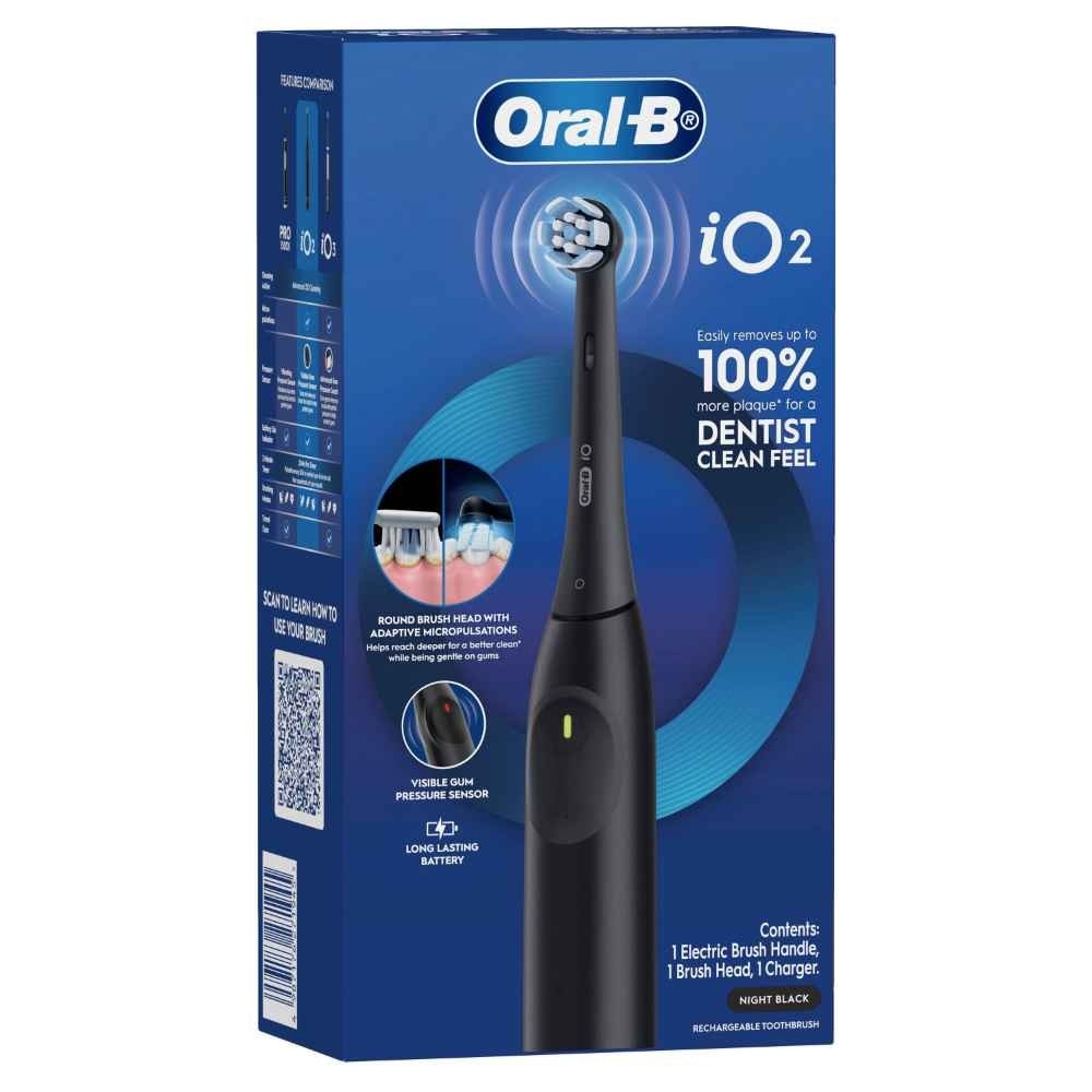 iO Series 2 Gentle Clean Sensitive Black Electric Toothbrush 1s