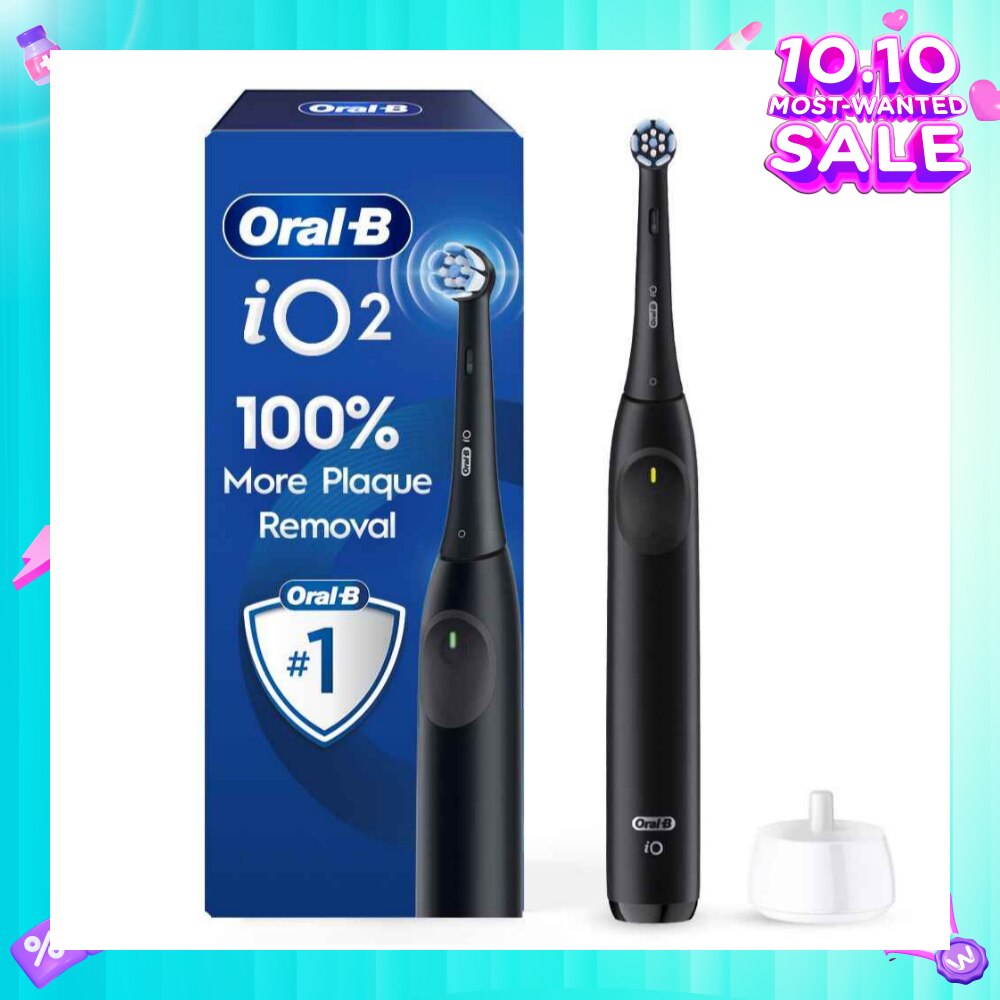 iO Series 2 Gentle Clean Sensitive Black Electric Toothbrush 1s