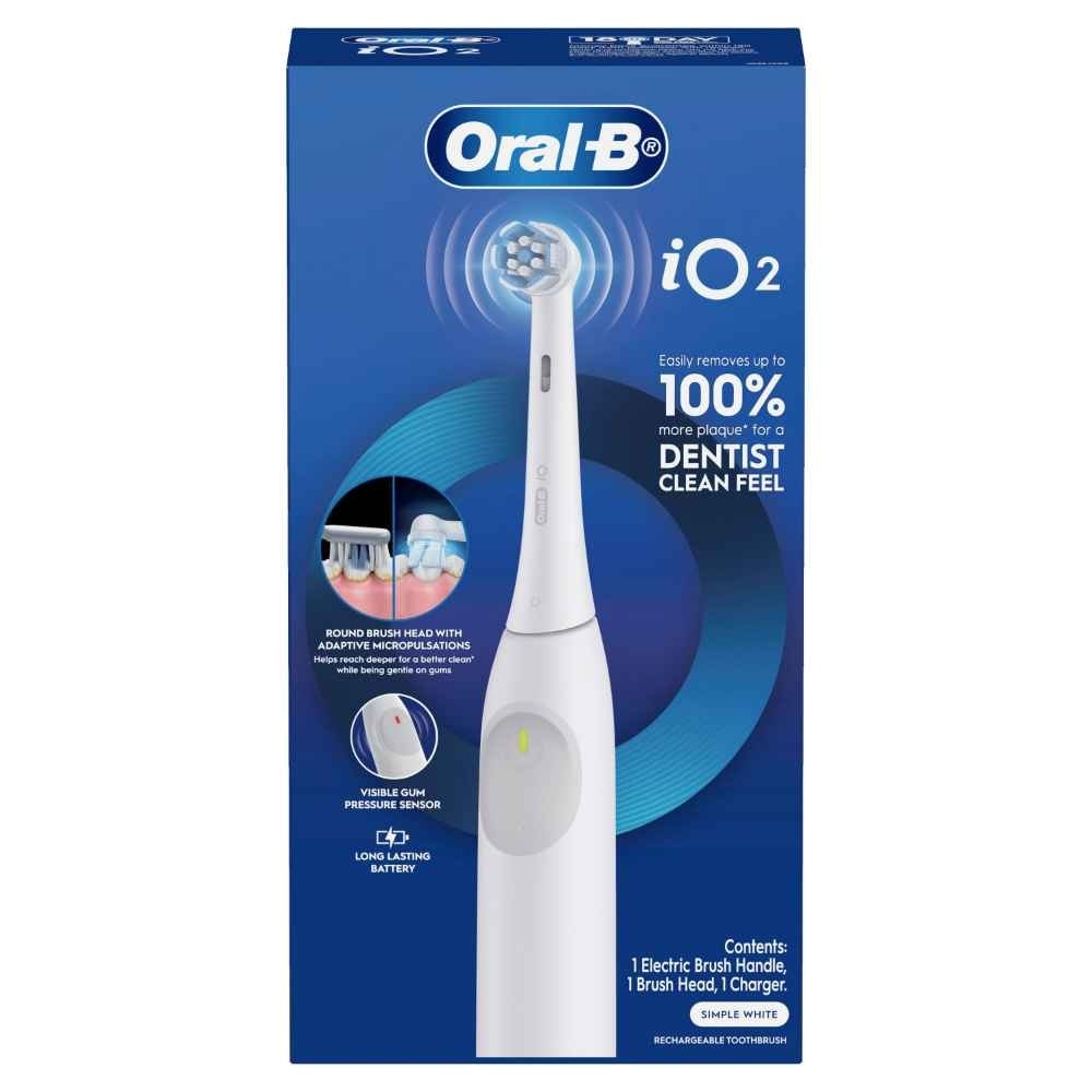 iO Series 2 Gentle Clean Sensitive White Electric Toothbrush 1s