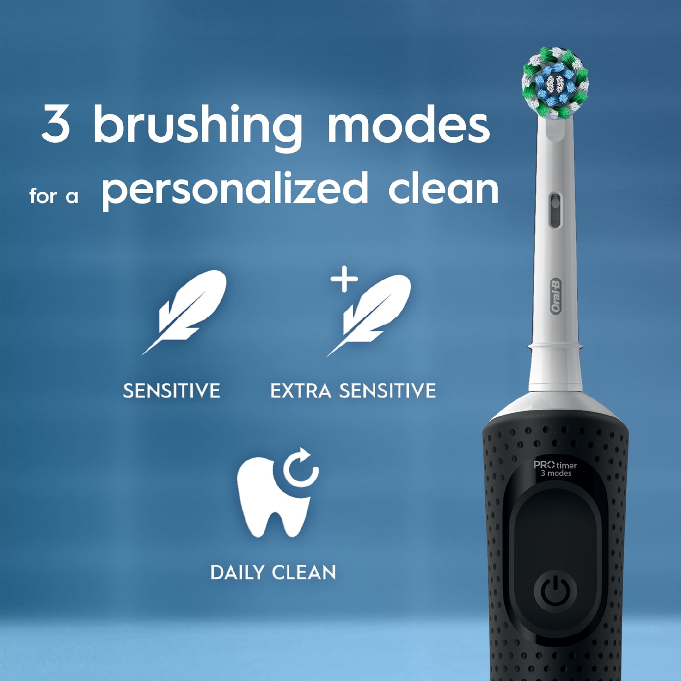 Vitality Pro Electric Toothbrush Black - Deep Clean 1s