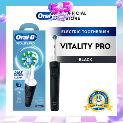 ORAL-B - Vitality Pro Electric Toothbrush Black - Deep Clean 1s