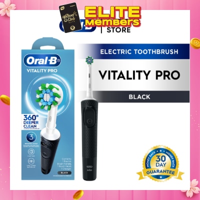 ORAL-B Vitality Pro Electric Toothbrush Black - Deep Clean 1s