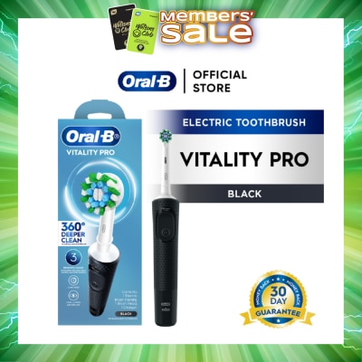 ORAL-B - Vitality Pro Electric Toothbrush Black - Deep Clean 1s