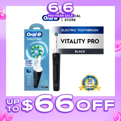 ORAL-B - Vitality Pro Electric Toothbrush Black - Deep Clean 1s