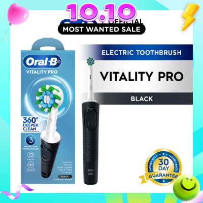 ORAL B Vitality Pro Electric Toothbrush Black Deep Clean 1s image