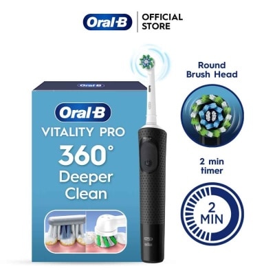 ORAL-B Vitality Pro Electric Toothbrush Black - Deep Clean 1s